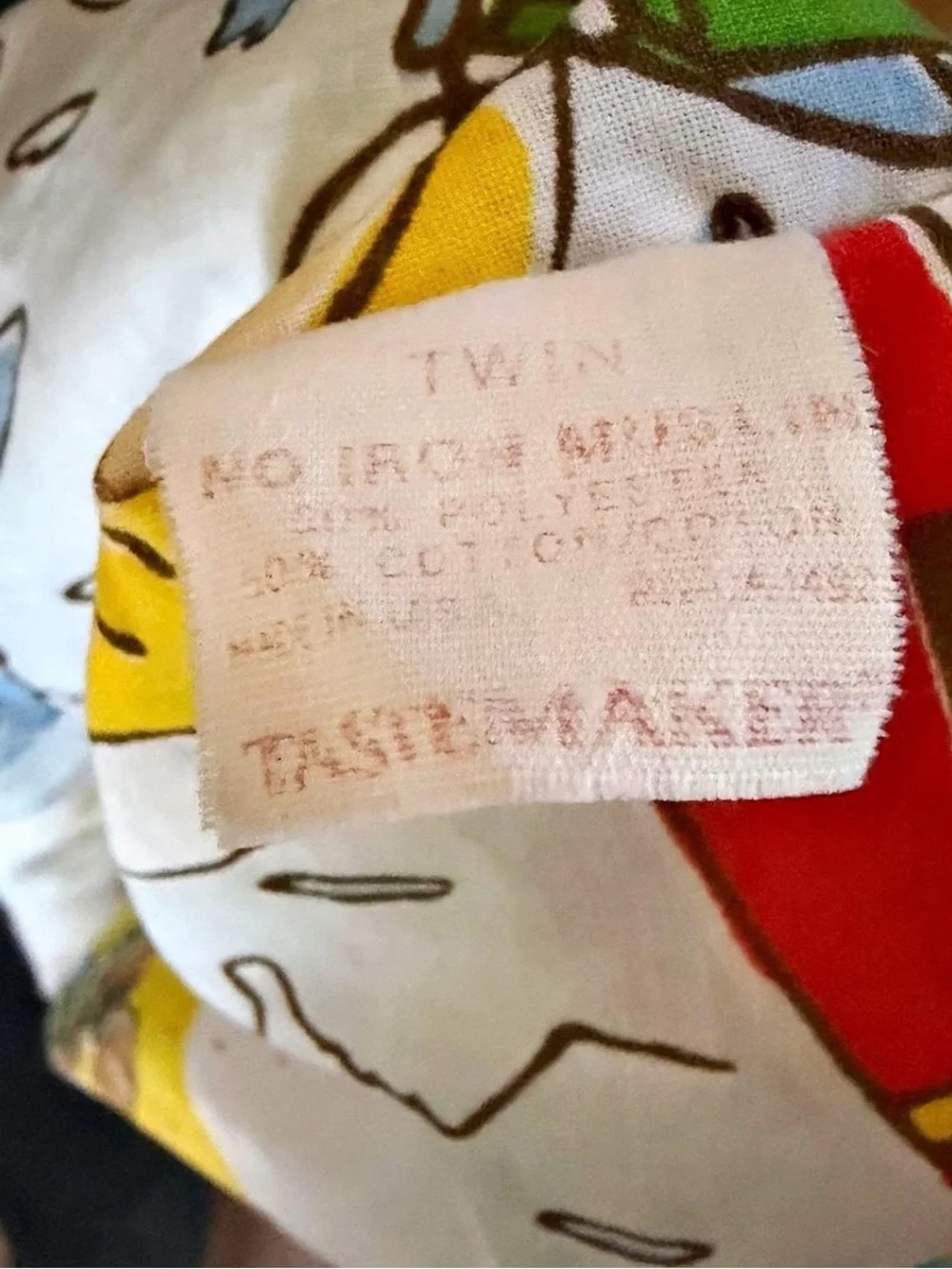 RARE Complete Vintage 1971 Peanuts Snoopy TasteMaker Twin Sheet Set